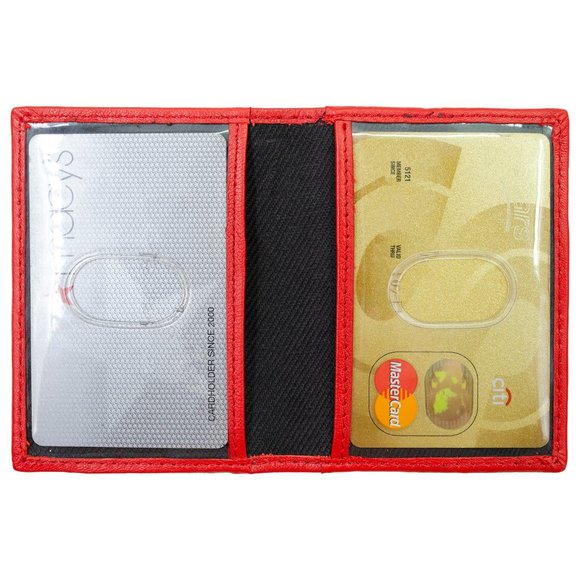 Men Genuine Leather Bifold Credit Card Case with RFID Blocking - Picture 2 of 7